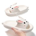 thumbnail image 2 of Wangsaura Women Bathroom Slippers Cute Rabbit Soft Sole Non-slip Open Toe Shower Slide Sandals House Shoes, 2 of 7