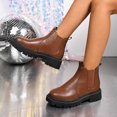 thumbnail image 4 of Styesk Bottes pour Femmes Mode Bottes Mi-Mollet pour Femmes Décontractées Bout Rond Bottes Confort Chaussures Décontractées Bottes de Travail pour Femmes, 4 of 9