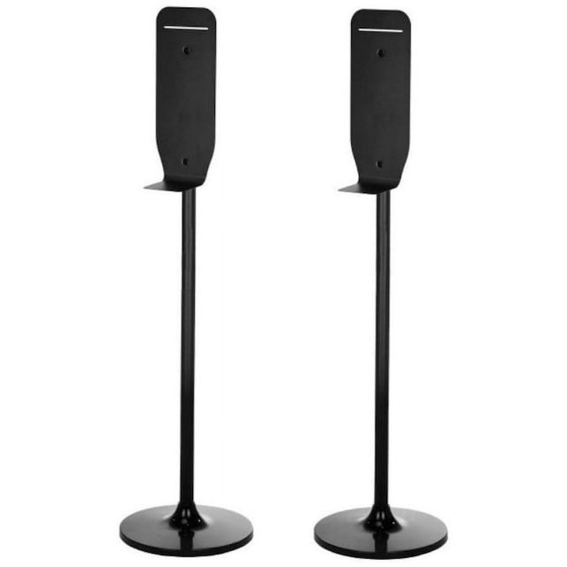 Alpine Industries Distributeur Universel de Désinfectant et Savon en Acier Inoxydable Stand Noir (Lot de 2)