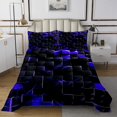 thumbnail image 1 of Erosebridal Geometric Square Coverlet Set King,Futuristic Cubes Bedding Set,Stereoscopic Room Decorative,Ultra Soft,3 Pieces, 1 of 5