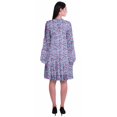 thumbnail image 4 of Moomaya Robe d'Été Fluide à Manches Longues Imprimée pour Femmes, Longueur Genou, Évasée, 4 of 6