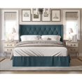 thumbnail image 1 of Billy Touffeté Rembourré Panneau Bed Denim Bleu - Très Grand, 1 of 5