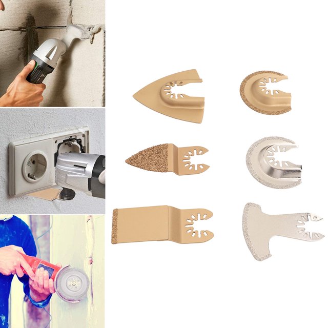 Quick Release Multi Tool Blade, Oscillating Saw Blade Set 6PCS for Concrete