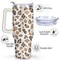 thumbnail image 2 of Gobelet 40 Oz avec Poignée et Paille Isolé Double Paroi en Acier Inoxydable Tasse de Voyage Boîte Cadeau Gobelet Réutilisable Tasse de Café de Voyage pour Bureau Tasse de Bière Isolée Portable pour Boissons Chaudes et Froides, 2 of 5