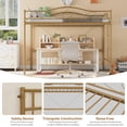thumbnail image 4 of Twin Loft Bed with Adjustable Ladder & Full Guardrail, Loft Bed Twin Heavy-Duty Metal Frame, Space Saving, No Box Spring Needed & Noise Free,400 Lbs Weight Capacity, 4 of 6