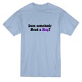 thumbnail image 1 of Does Somebody Need a Hug? Quote Men's Light Blue T-shirt, 1 of 1