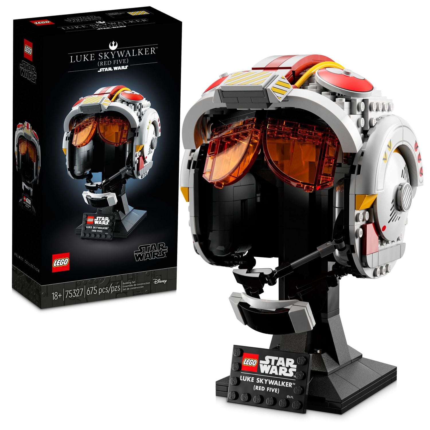 LEGO Star Wars Luke Skywalker Red 5 Helmet for Adults 75327, Buildable Display Model, Collectible Decoration for Home or Office, Great Birthday or Back to School Gift for Star Wars Fans