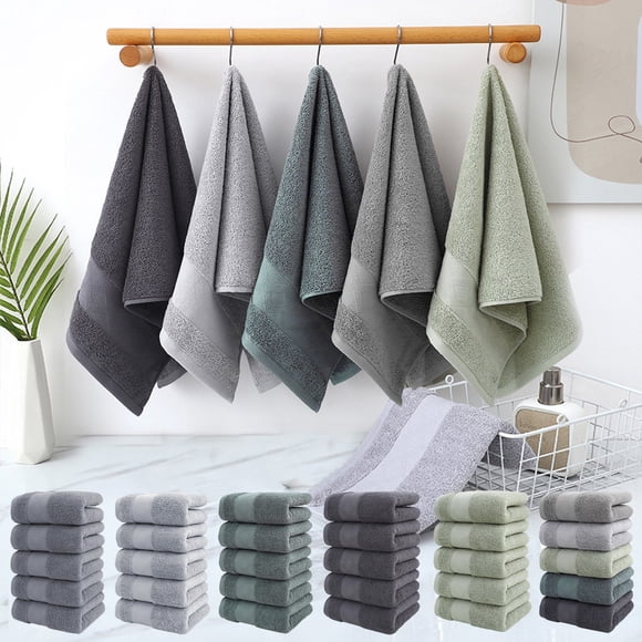 YYV Square Plush Washcloth 13.8x13.8 in Super Soft Highly Absorbent Quick Dry Small Face And Hand Towel Multipurpose Kitchen Bathroom Spa Reusable Durable Cloth