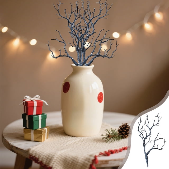 Tyidzon Christmas Decoration Simulation Plant Plastic Fake Tree Branches Handmade Materials Suitable For Party Home Decoration