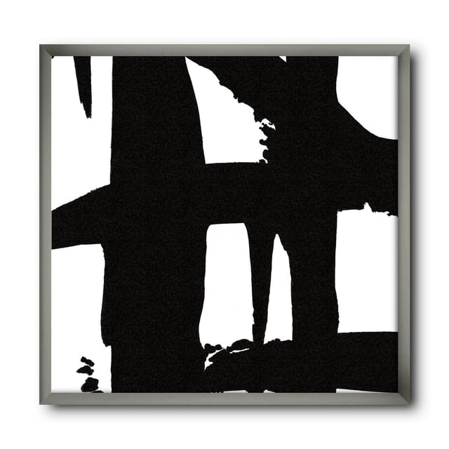 Designart Black & White Crossing Paths II Framed Wall Art