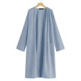 thumbnail image 4 of Kcodviy Women's Solid Color with Cropped Cardigans for Women Pockets Mid Length Cardigan Womens Fall Cardigan Sweaters Casual Jacket, 4 of 5