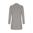 thumbnail image 4 of Lenpel Cardigan pour Femmes Léger à Manches Longues, Col en V, Boutonné, Cardigans Décontractés, Blouses Amples d'Extérieur (Gris, Très Grand), 4 of 5