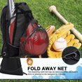 thumbnail image 3 of Drawstring Baseball Bag For Boys And Girls, Foldable Softball Backpack Gym Bag, T-Ball & Bat Bag With Detachable Ball Mesh Bag For Football Basketball Holds Bat, Helmet Holder, Gloves, 3 of 5