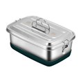 thumbnail image 2 of Bento en Acier Inoxydable pour Enfants Filles et Garçons Adulte École et Bureau, Contenant pour Collations, Grande Capacité - 2000 ml 2 Niveaux 2, 2 of 8