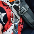 thumbnail image 4 of LJNYFDC Camping Gear Accessory 2Pcs Colored Carabiner Zipper Lock Clips Strong Load bearing Portable Camping Keyring S shaped Carabiners, 4 of 6