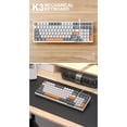 thumbnail image 4 of Mistaha Clavier Mécanique K3 d'Inspiration Rétro avec Éclairage RVB, Interrupteurs Rouges Linéaires et Souris de Jeu Légère - Langue Russe, Filaire, Échangeable à Chaud, 100 Touches, Touches Personnalisées, 4 of 7