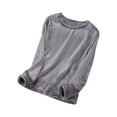 thumbnail image 1 of MeetoTime Women's Pajama Tops Fall Winter Fleece Keep Warm Long Sleeves Home Wear, 1 of 3