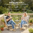 thumbnail image 4 of Outsunny Outdoor Bistro Set, Patio Table and Chairs w/ Cushions, Light Grey, 4 of 10
