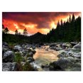 thumbnail image 2 of Art Design - Rivière de Montagne Rocheuse au Coucher du Soleil, 2 of 4