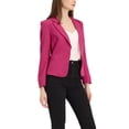 thumbnail image 4 of INSPIRE CHIC Women's Blazer Open Front Wear-to-Work Summer Crop Suit Jacket L Hot Pink-Solid, 4 of 6