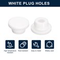 thumbnail image 2 of Unique Bargains 6 Pcs White Plug Holes, T19 Rubber Button Plug for 18mm/0.71' Hole, 2 of 6