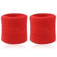 thumbnail image 1 of 2Pcs Sports Wristband Solid Color Absorbent Cotton Breathable Quick Dry Sweatband for Tennis, 1 of 11