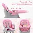 thumbnail image 4 of OLAKIDS 8 in 1 Baby High Chair, Convertible Highchair for Babies and Toddlers, Infant Dining Booster Seat, Building Block Table, Kids Stool Table Chair Set with Removable Tray (Pink), 4 of 9