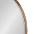 thumbnail image 3 of Kate and Laurel McLean Modern Farmhouse Wood Framed Round Wall Mirror, 34 Inch Diameter, Rustic Brown, Decorative Circle Wooden Mirror with Slim Frame and Modern Shape, 3 of 8