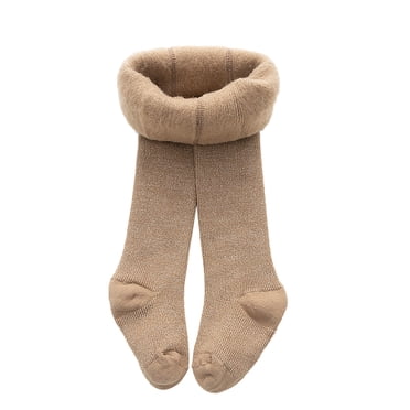 Pandaie Collants Doublés en Molleton pour Filles 6M-10Y, Tout-Petits, Hiver, Chauds, Tricotés, Legging, Pleine Longueur, Bas-Collants pour Petites et Grandes Enfants, Kaki