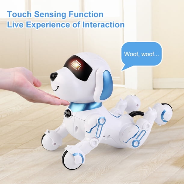 Jouet Robot Chien Télécommandé - ZGEER - Programmable 17 Fonctions - Blanc - Jeux - Jouets Jouet Robot Chien Télécommandé - ZGEER - Programmable 17 Fonctions - Blanc - Jeux - Jouets