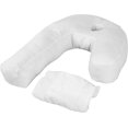 thumbnail image 4 of Queilt Side Sleeper Pillow | J Pillow for Side Sleeping | Side Sleeper Pillow with Ear Hole | Swan Pillow Shape | Neck & Spine Alignment for Sleeping | Side Sleeping Pillows for Adults | with Velvet C, 4 of 5