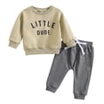 thumbnail image 1 of Hiiyo Boys Fall Clothes Sets Letter Print Pullover Sweatshirt + Pants Tracksuits, 1 of 3