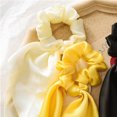 thumbnail image 3 of Women Girl Bow Satin Ribbon Ponytail Scarf Hair Tie Rope Scrunchies Elastic Band, 3 of 8