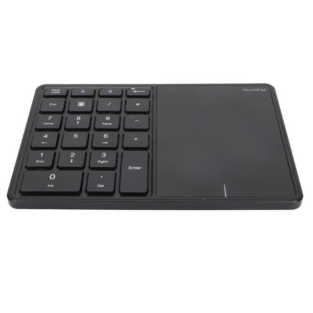 Numeric Keypad With Touchpad, Laptop Keypad 2 Modes 22 Keys Type C Port For Computer Black