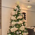 thumbnail image 5 of Fridja Christmas Mesh Ribbon Decoration Metal Foil Ribbon Rolls for DIY Christmas Projectsing Christmas Tree Ornament Packaging Crafting (Gold, 29.98ft), 5 of 5