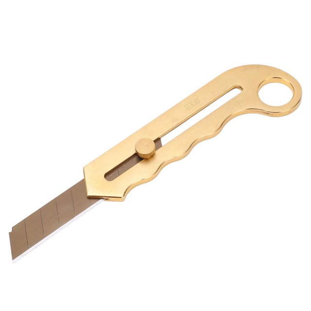 Heavy Duty Utility Knife, Pure Copper Retractable Fast Cutting High Hardness Wallpaper Knife For Rubber For Leather