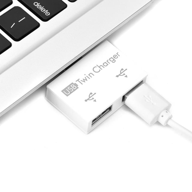 USB Hub, 2 Port USB Hub USB Twin Splitter USB Hub Adapter Converter Kit