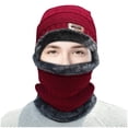 thumbnail image 1 of Winter Thermal Plush Hat Scarf Woolen Cap Cycling Windproof Cap Two-piece Suit, 1 of 2