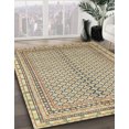 thumbnail image 2 of Ahgly Company Tapis d'Intérieur Carrés Abstraits Bruns Abstraits pour Aire, 7 Pieds Carré, 2 of 6