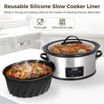 thumbnail image 3 of Reusable Silicone Slow Cooker Liner, Oval Liner Compatible with 6-8 QT Slow Cookers, Large-capacity Non-stick Crock Pot Liner, Leakproof Dishwasher-safe Slow Cooker Insert, 3 of 7