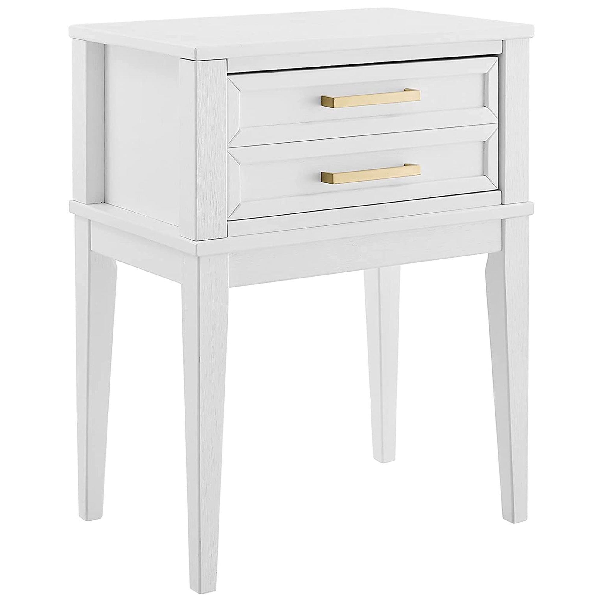 MUSEHOMEINC Mid Century Modern 2 Drawer Solid Wood Nightstand End Table