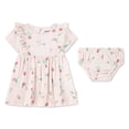 thumbnail image 1 of Ensemble 2 pièces Robe en Jacquard Froncé pour Bébé Fille Huggies Happy Hugs, 1 of 4