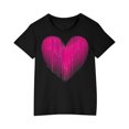 thumbnail image 1 of Posijego T-Shirts de la Saint-Valentin pour Enfants, T-Shirt Graphique avec Cœur, Garçons Filles, Col Rond, Manches Courtes, Hauts Mignons, 1 of 4
