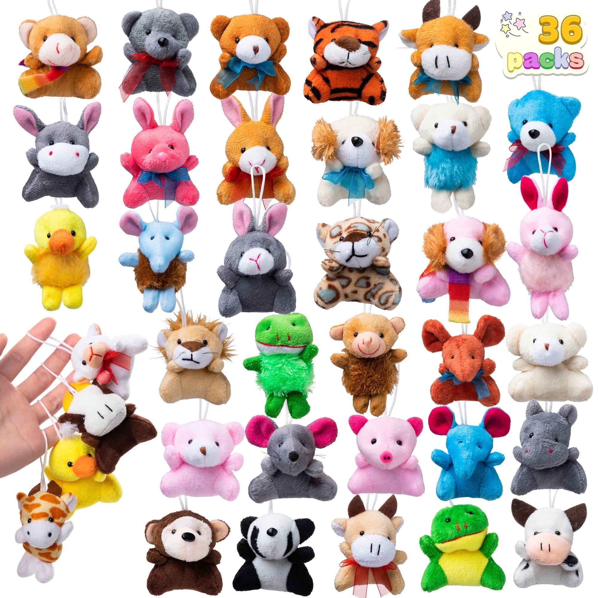 Joyfy 36 Pack Mini Animal Plush Toy Assortment (36 Units 2