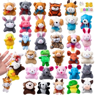 Joyfy 36 Pcs Mini Stuffed Animals Bulk Small Animal Plush Toys Party Favors for Kids, Pinata Fillers, Carnival Prizes, Teacher Student Gifts Prizes