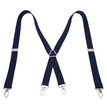 Pants Suspenders Work Suspenders For Men Dress Suspenders Mens Suspenders Adjustable Stretchable 2.5x110cm/1.0x43.3in Comfortable Fit 4 Metal Buckles Pants Suspenders For AdultNavy