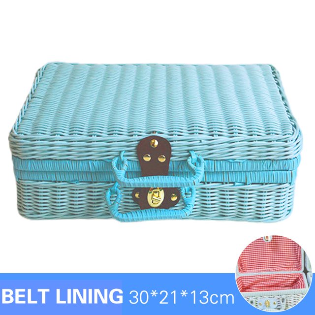 MesaSe Picnic Basket Large Size Organizer Container Storage Basket With Lid
