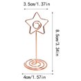 thumbnail image 3 of 10 Pieces Table Number Stand Round Shape Metal Convenient Card Holder Centerpieces Paper Clamp Wedding Decoration Tabletop Decor Star rose gold, 3 of 6