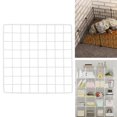 thumbnail image 4 of Portable Panel, DIY Cage Iron Expandable Wire Fence Supplies for Camping Guinea Yard Rabbit Hamster plain white Grid, 4 of 8