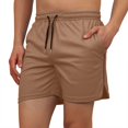 thumbnail image 1 of Men's Outdoor Shorts - Loose Fit Zippered Pockets, Polyester, Spring/Summer Sports, Sizes XS-XL (Waist 68-84cm), 1 of 5